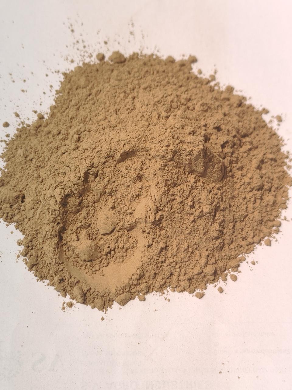 Palm shell powder close up
